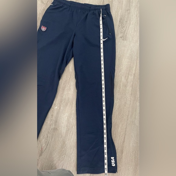 Vintage Nike USMNT Soccer Warm Up Pants Men’s Size Medium Navy Blue USA - Picture 10 of 11